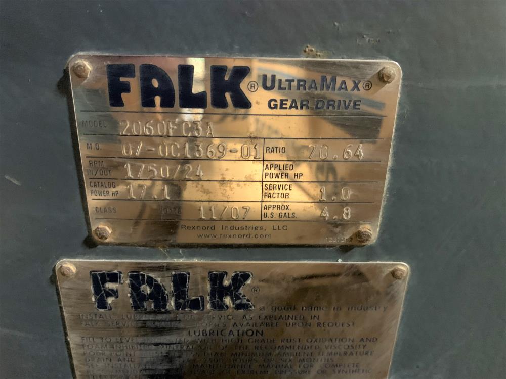 Falk UltraMax Gear Drive, 70.64 Ratio, 17.1 HP, 1750RPM, #2060FC3A